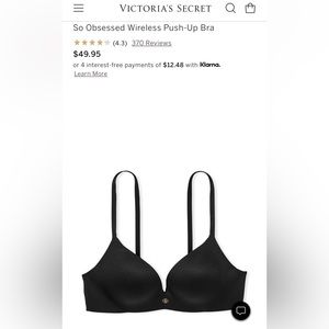 Victoria’s Secret So Obsessed Wireless Bra.